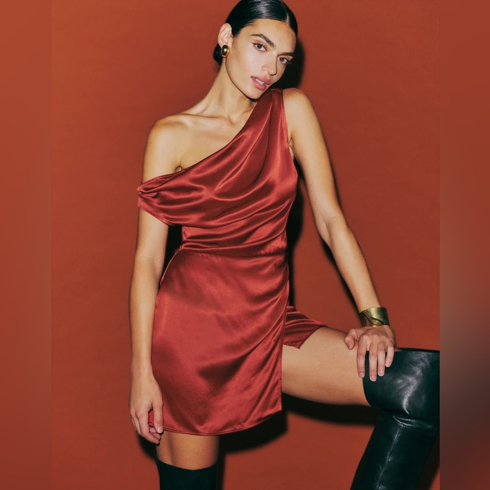 Alanis Silk Dress size 6 in color Oxide